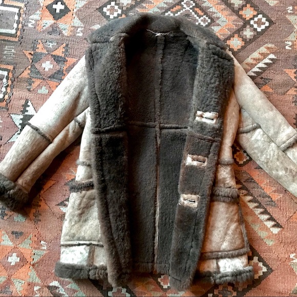 Vintage Sears The Leather Shop Shearling Coat - Picture 5 of 8